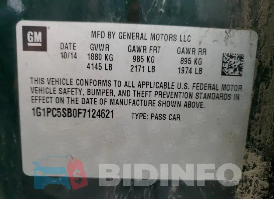 1G1PC5SB0F7124621 Photo# 12