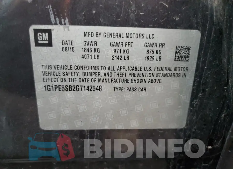 1G1PE5SB2G7142548 Photo# 12