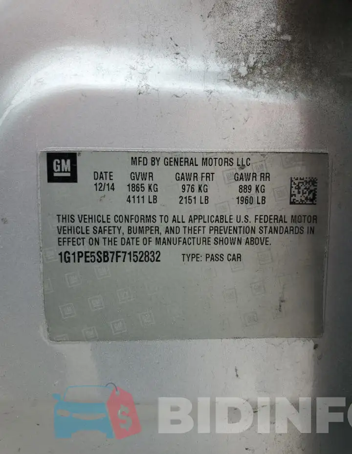 1G1PE5SB7F7152832 Photo# 13