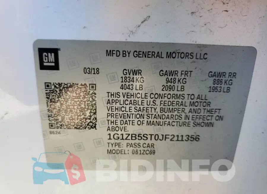 1G1ZB5ST0JF211356 Photo# 12