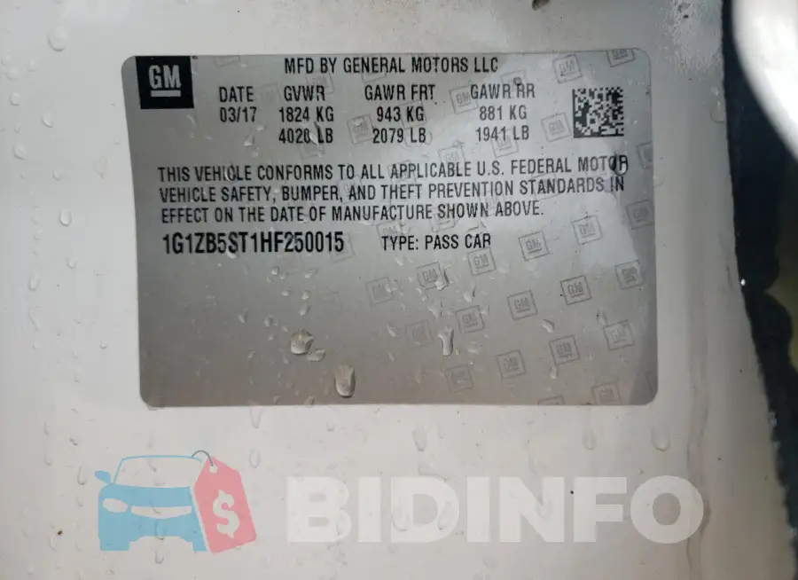 1G1ZB5ST1HF250015 Photo# 13