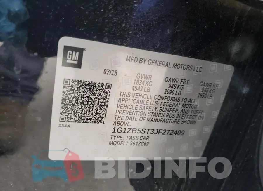 1G1ZB5ST3JF272409 Photo# 12