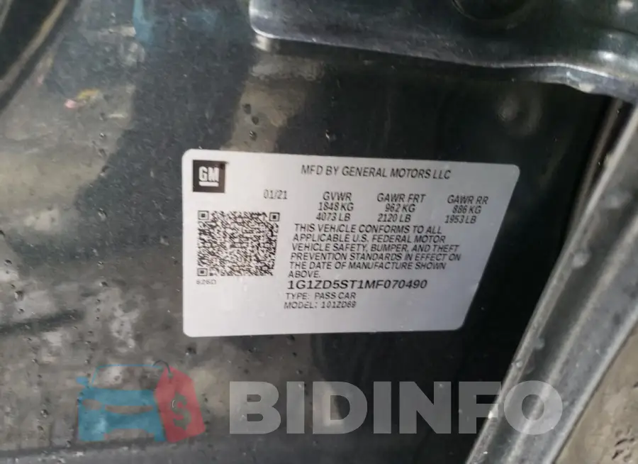 1G1ZD5ST1MF070490 Photo# 12
