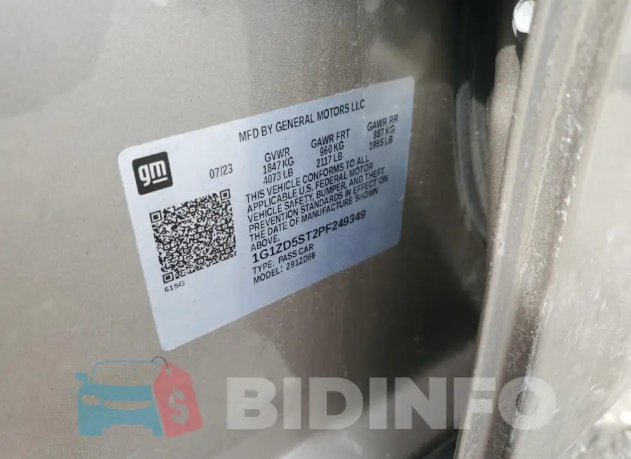 1G1ZD5ST2PF249349 Photo# 12