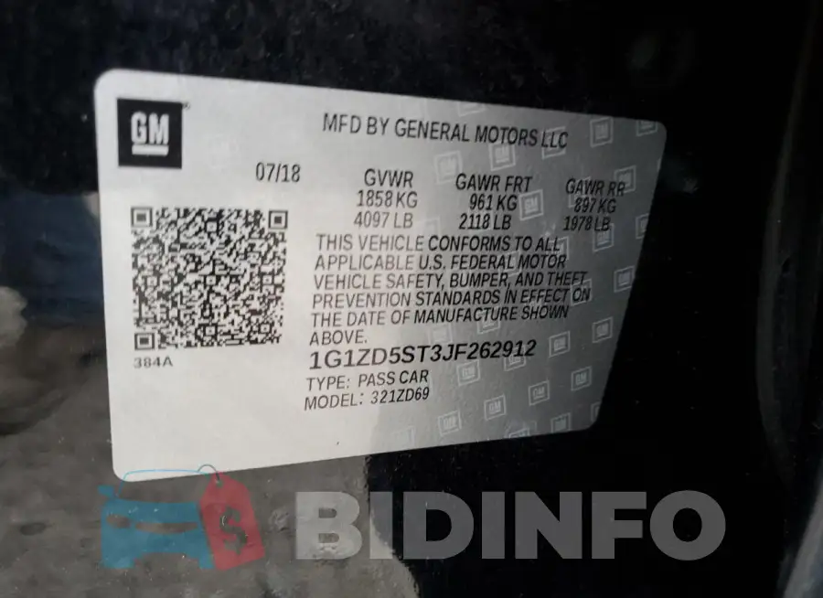 1G1ZD5ST3JF262912 Photo# 12