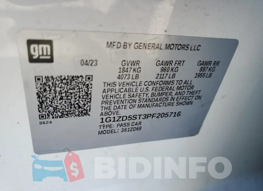 1G1ZD5ST3PF205716 Photo# 12
