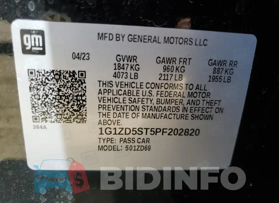 1G1ZD5ST5PF202820 Photo# 12