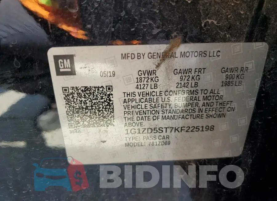 1G1ZD5ST7KF225198 Photo# 12