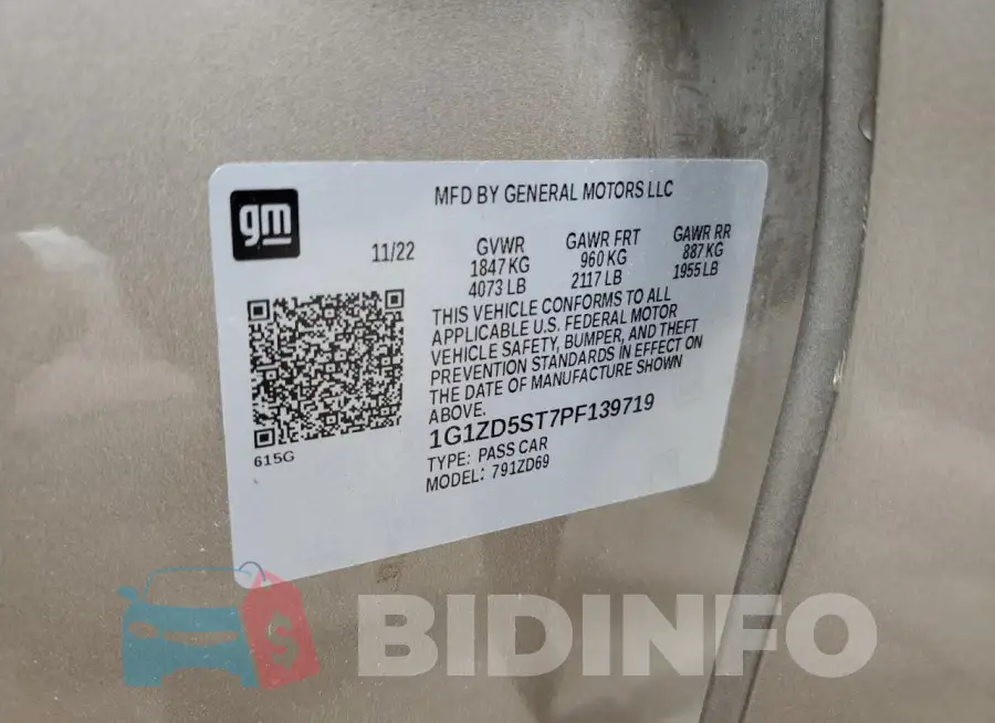 1G1ZD5ST7PF139719 Photo# 12
