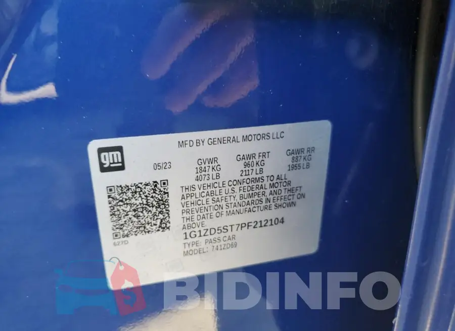 1G1ZD5ST7PF212104 Photo# 12
