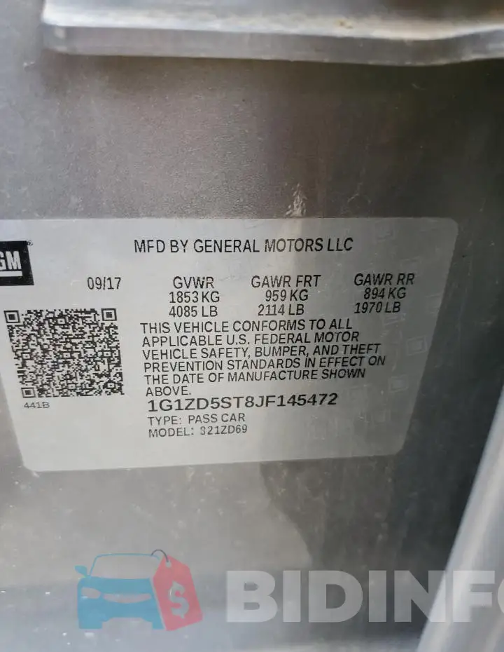 1G1ZD5ST8JF145472 Photo# 12