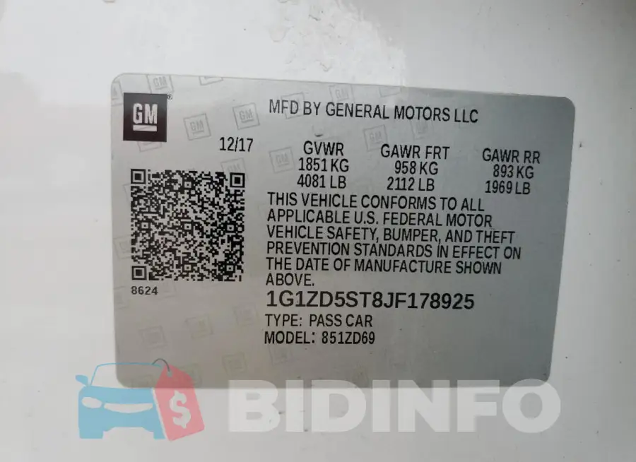 1G1ZD5ST8JF178925 Photo# 13