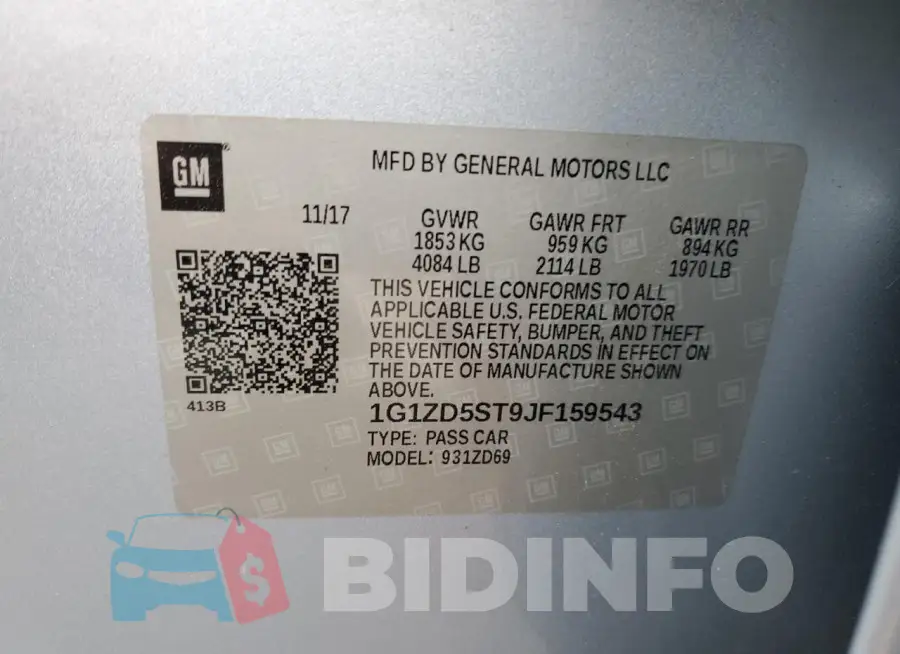 1G1ZD5ST9JF159543 Photo# 12