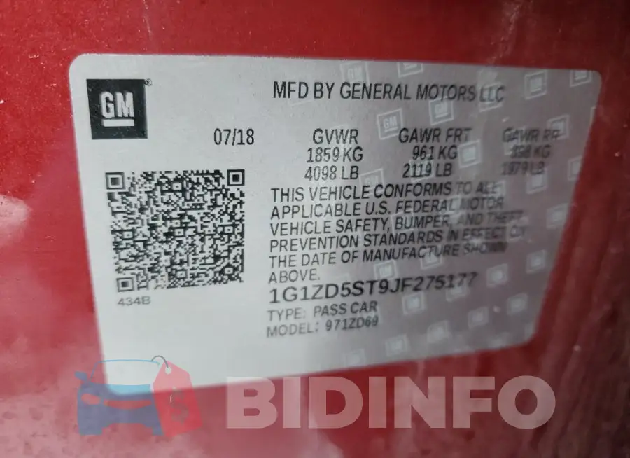 1G1ZD5ST9JF275177 Photo# 12