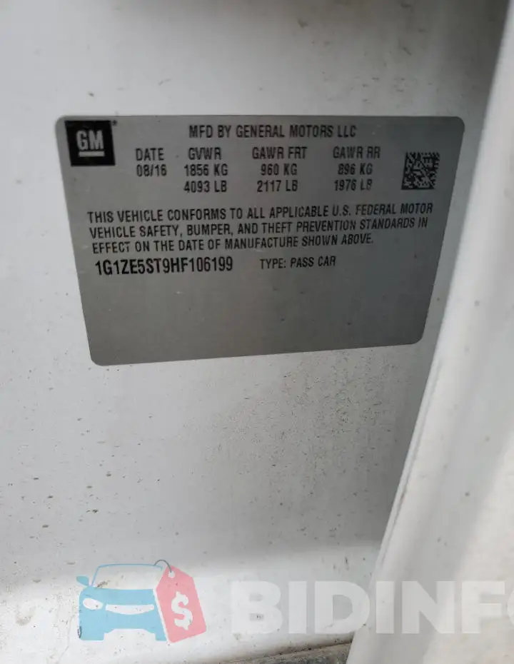 1G1ZE5ST9HF106199 Photo# 12