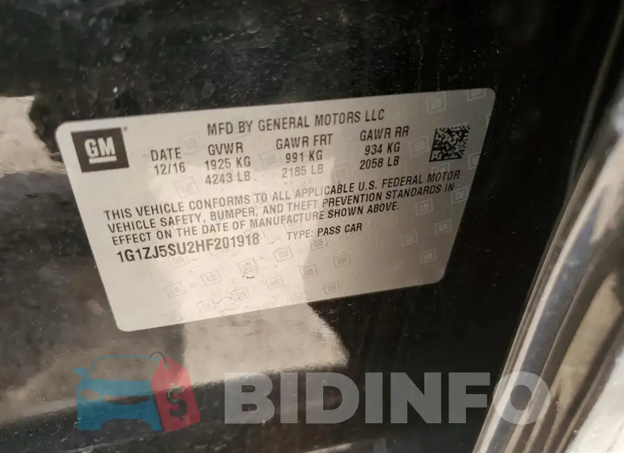 1G1ZJ5SU2HF201918 Photo# 12