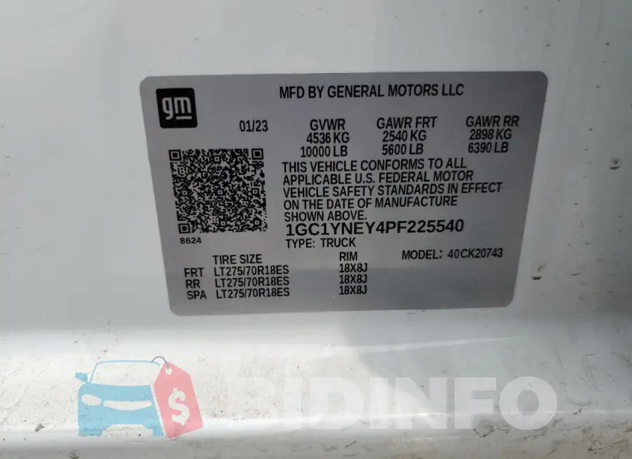 1GC1YNEY4PF225540 Photo# 12