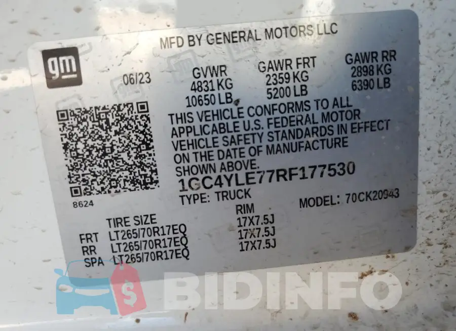 1GC4YLE77RF177530 Photo# 12