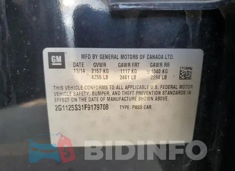 2G1125S31F9179708 Photo# 12