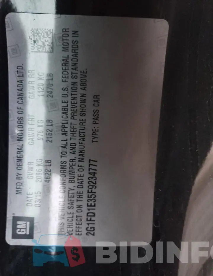 2G1FD1E35F9234777 Photo# 12