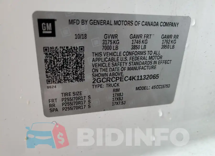 2GCRCPEC4K1132065 Photo# 13