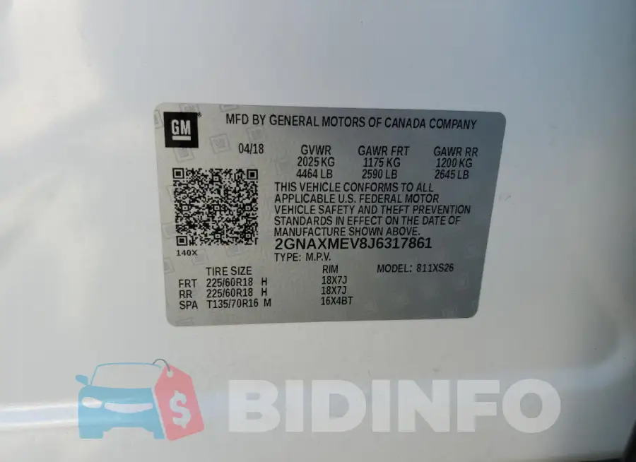 2GNAXMEV8J6317861 Photo# 13