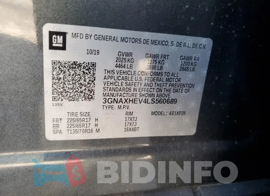 3GNAXHEV4LS560689 Photo# 12