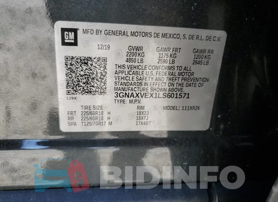 3GNAXVEX1LS601571 Photo# 14
