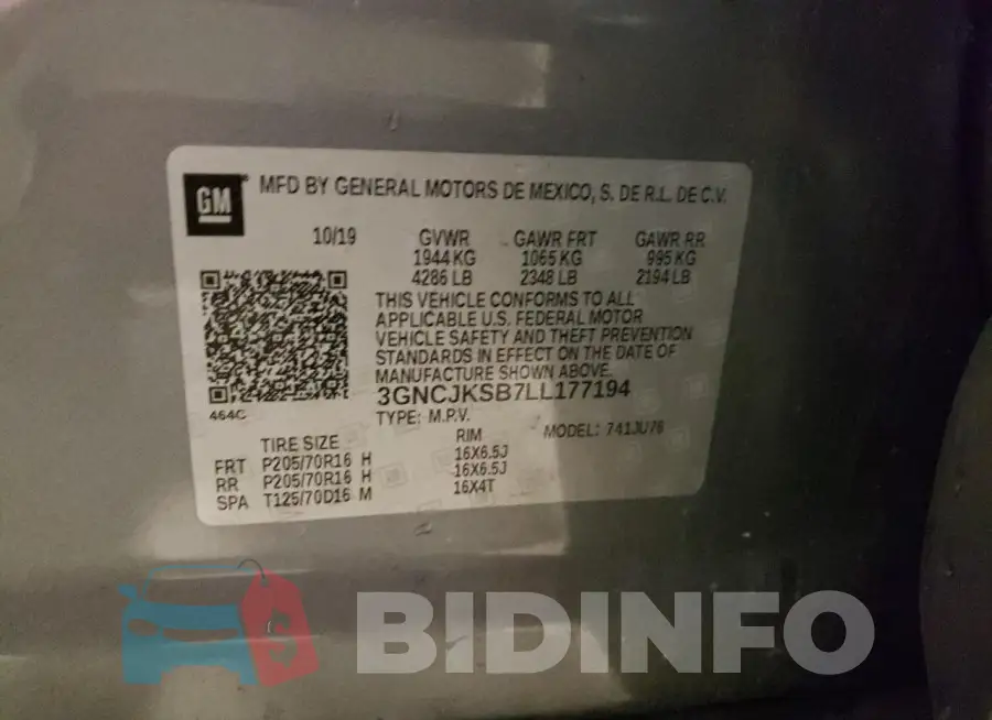 3GNCJKSB7LL177194 Photo# 14