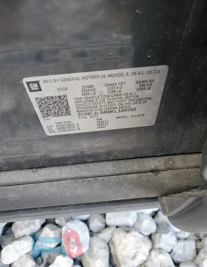 3GNCJLSB6KL189552 Photo# 14