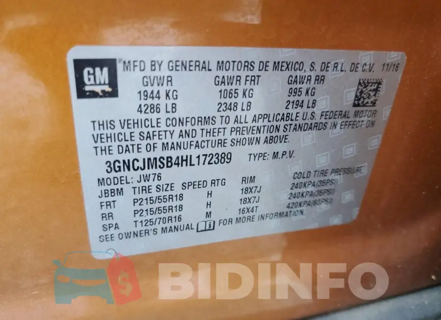 3GNCJMSB4HL172389 Photo# 12