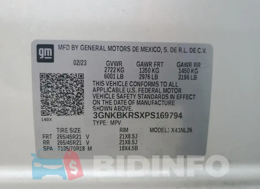 3GNKBKRSXPS169794 Photo# 13