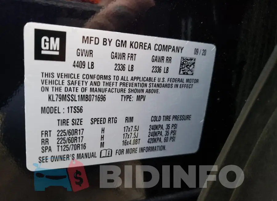 KL79MSSL1MB071696 Photo# 13