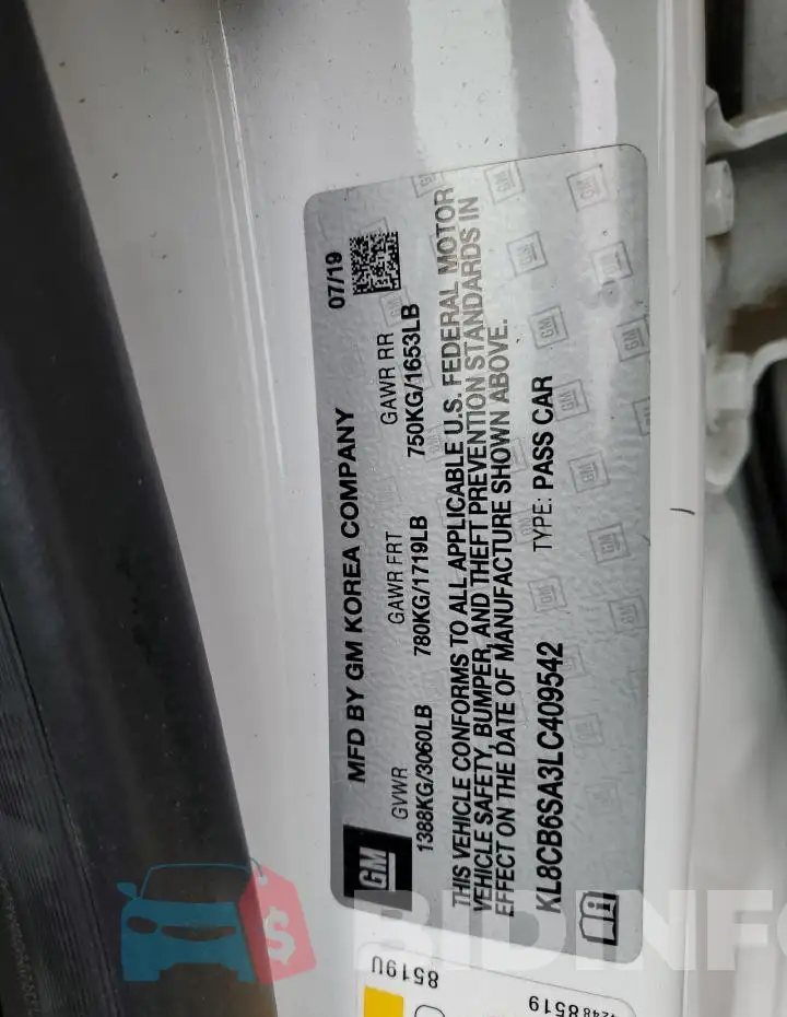 KL8CB6SA3LC409542 Photo# 12