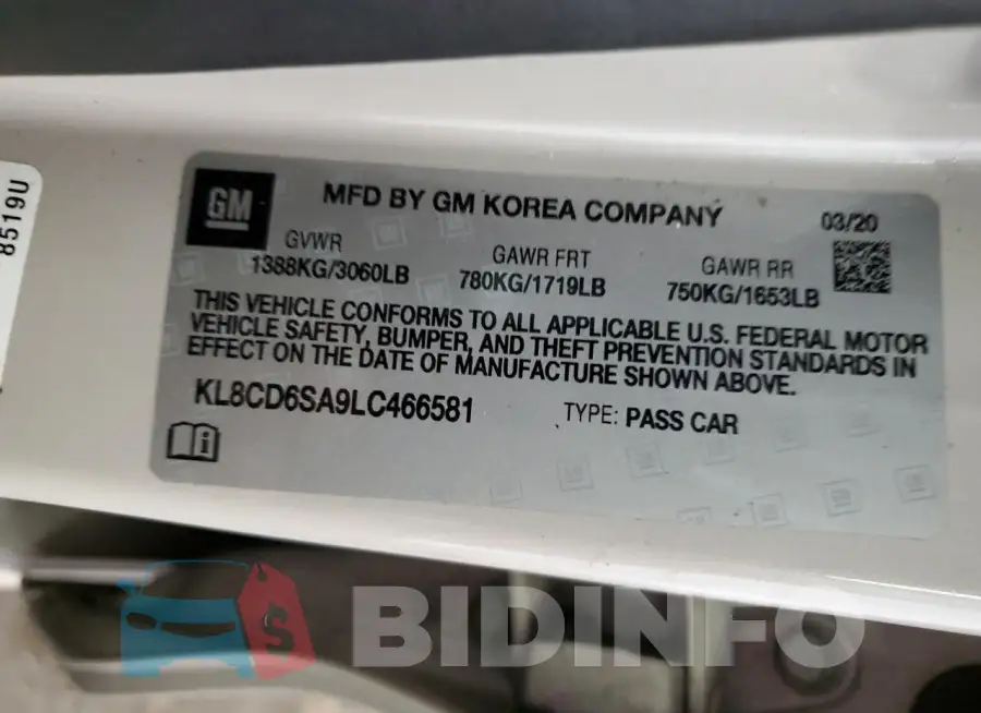 KL8CD6SA9LC466581 Photo# 12