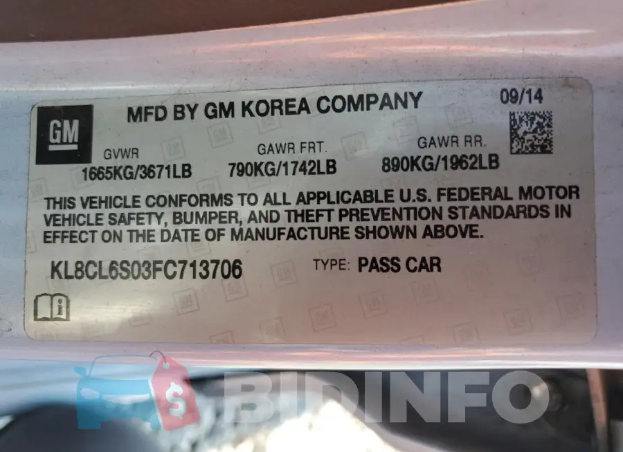 KL8CL6S03FC713706 Photo# 12