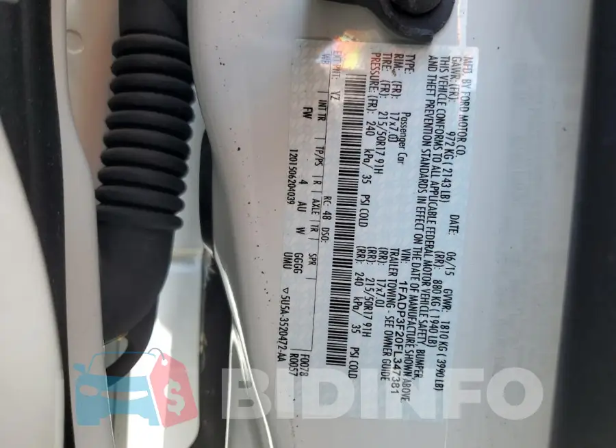 1FADP3F20FL347381 Photo# 12