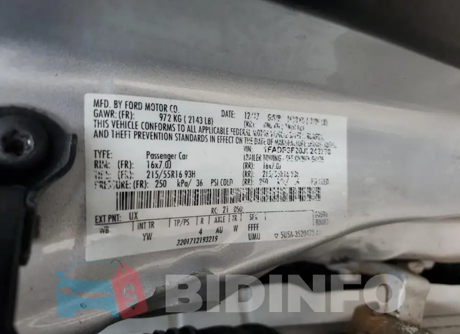 1FADP3F20JL242770 Photo# 13