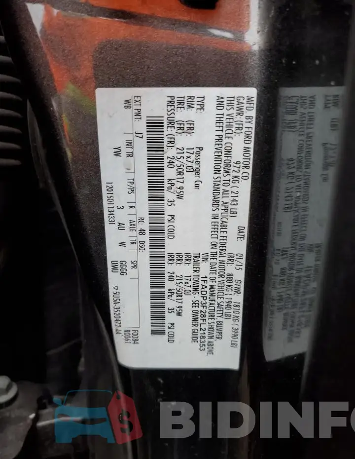 1FADP3F28FL218353 Photo# 12