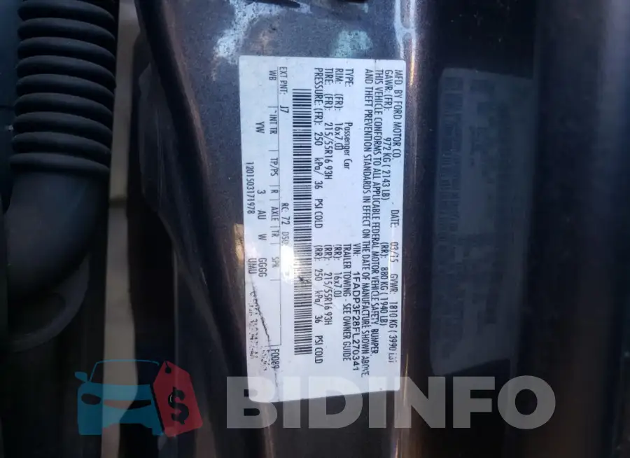 1FADP3F28FL270341 Photo# 12