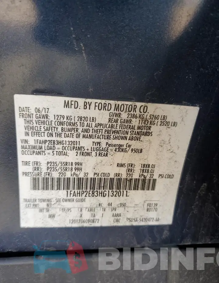1FAHP2E83HG132011 Photo# 12