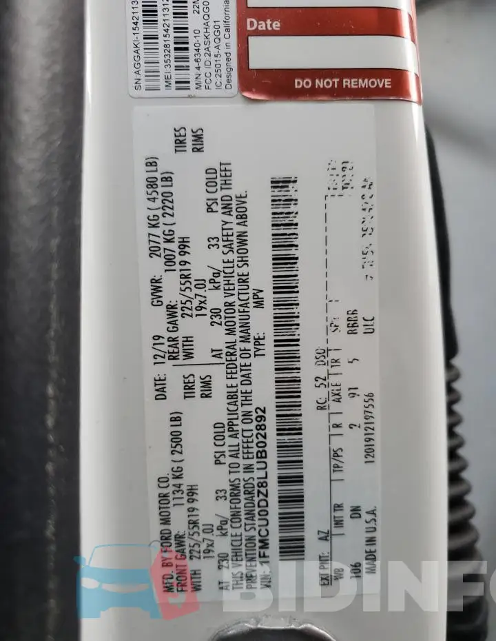1FMCU0DZ8LUB02892 Photo# 13