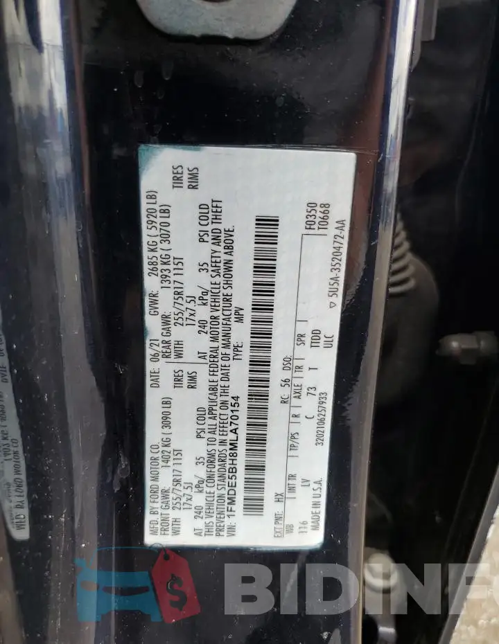 1FMDE5BH8MLA70154 Photo# 13