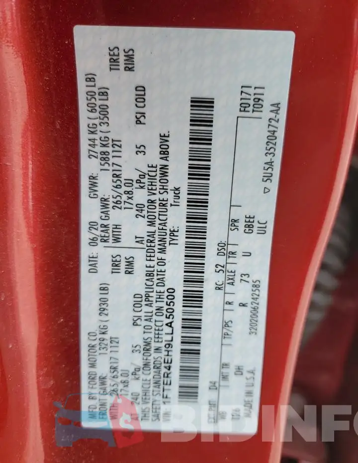 1FTER4EH9LLA50500 Photo# 12