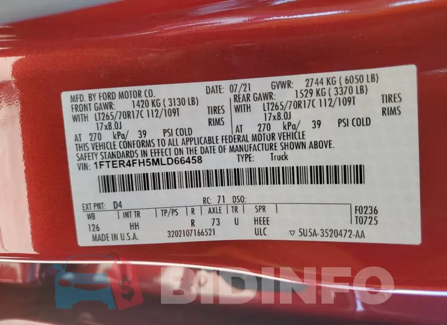1FTER4FH5MLD66458 Photo# 12