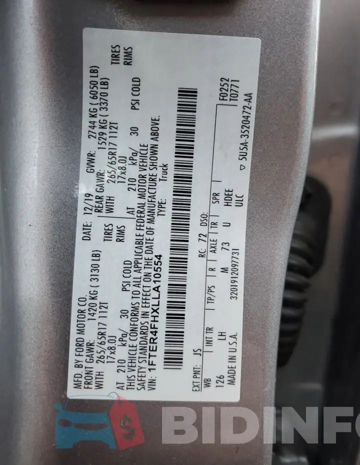1FTER4FHXLLA10554 Photo# 12