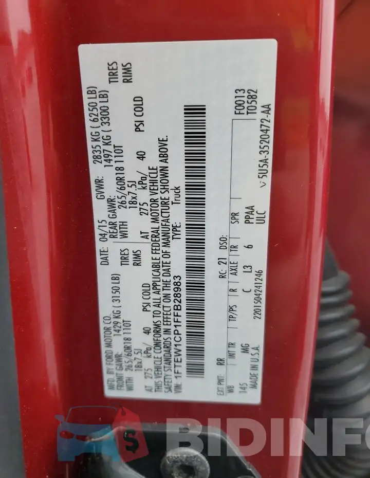 1FTEW1CP1FFB28983 Photo# 12