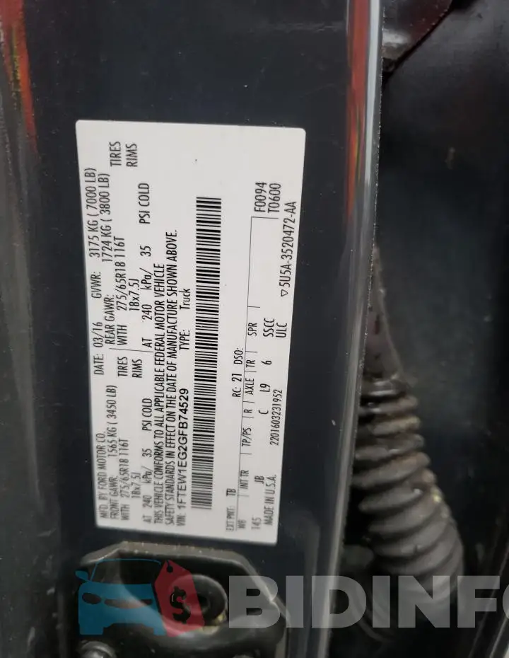 1FTEW1EG2GFB74529 Photo# 12