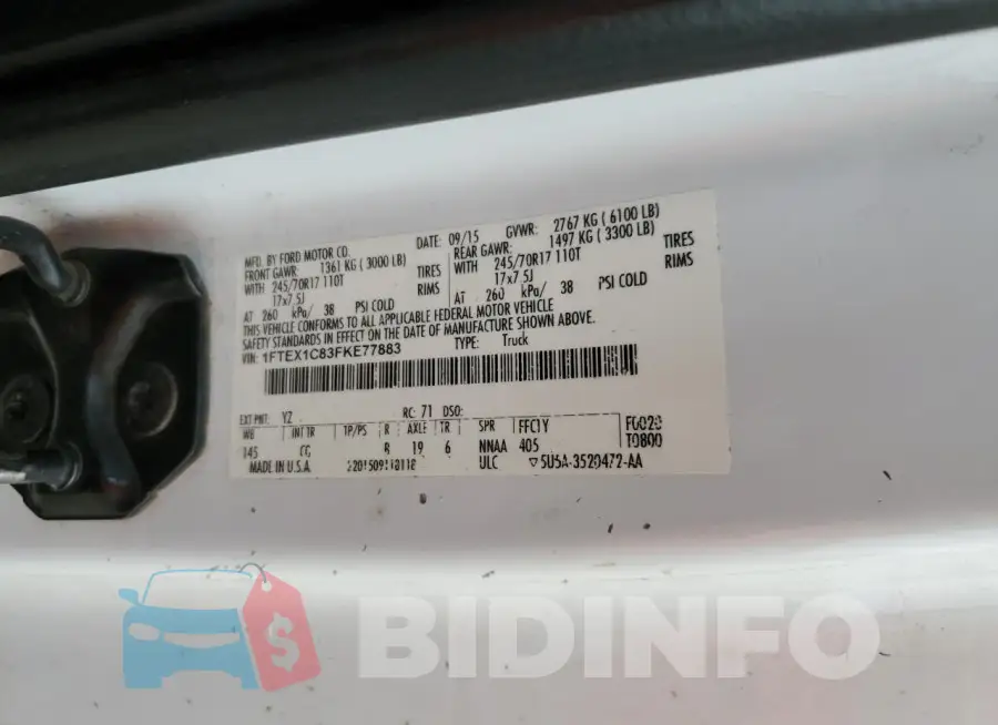 1FTEX1C83FKE77883 Photo# 12