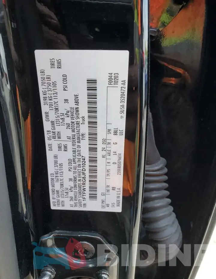 1FTFW1RG8JFD10247 Photo# 12